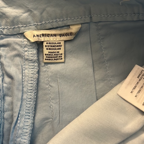 American Eagle Pleated Preppy Skirt Zip Back Size 6 R Y2K 2000s Baby Light Blue - Picture 4 of 5